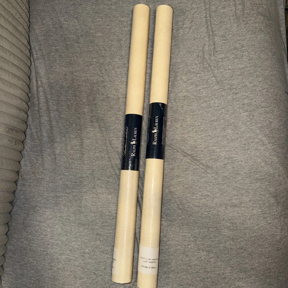 VINTAGE Ralph Lauren Wallpaper Off White-Ivory Color 2 Double Rolls New